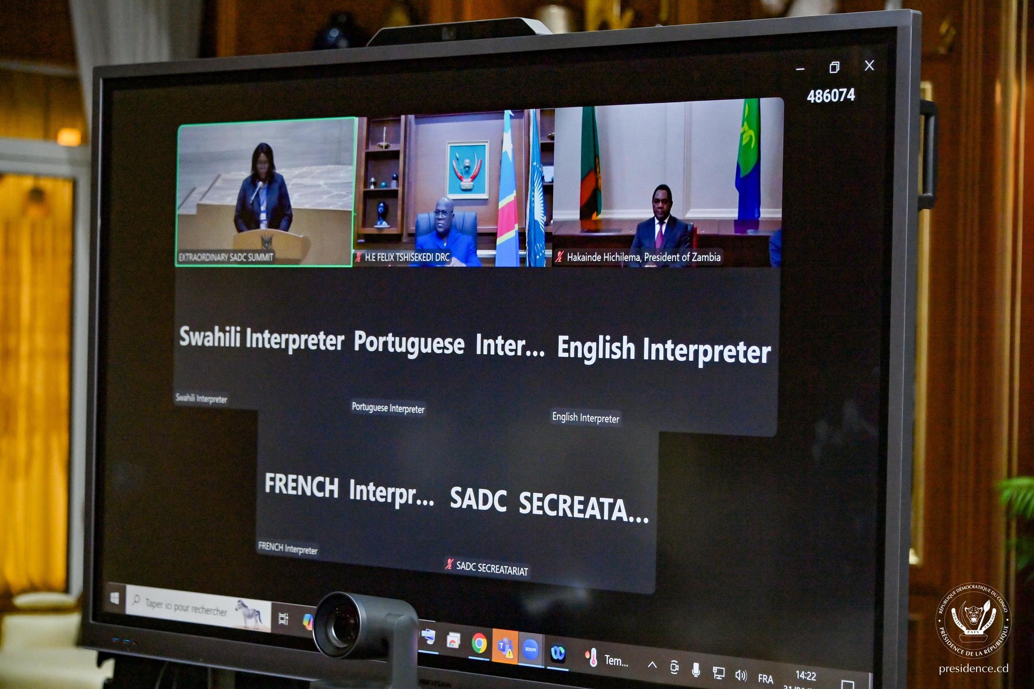 Agression rwandaise: le président F. Tshisekedi fait le point à une réunion extraordinaire de la SADC