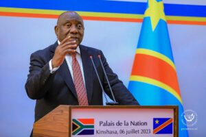 Lire la suite à propos de l’article Cyril Ramaphosa : «L’Afrique du Sud soutient le droit du peuple congolais de vivre à l’abri de toute force qui pille ses ressources naturelles»