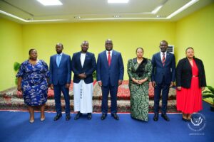 Lire la suite à propos de l’article Les nouveaux ambassadeurs de l’Ouganda, de l’Ukraine, du Soudan et de Venezuela ont présenté leurs lettres de créance au Chef de l’État