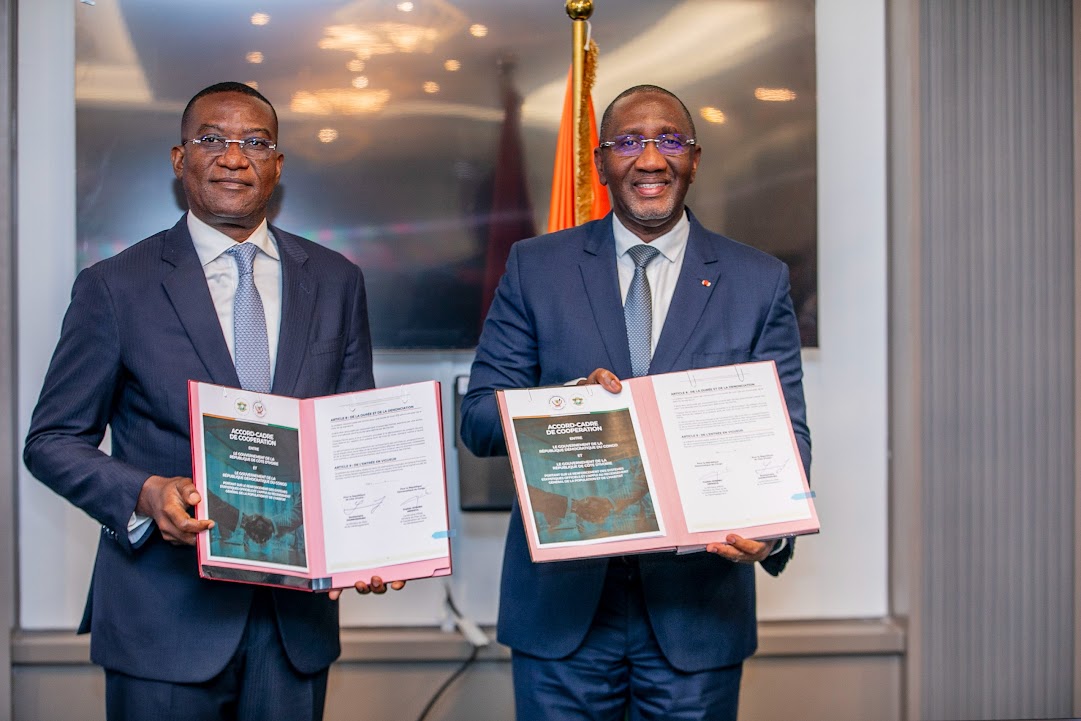 Lire la suite à propos de l’article Coopération Sud-Sud: la RDC et la Côte d’Ivoire signent un Accord-cadre dans le domaine de la statistique pour la réussite du RGPH-2