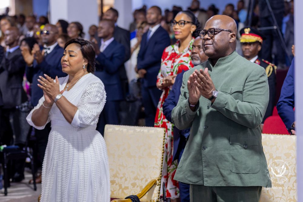 Le couple présidentiel au culte dominical de l&rsquo;Eglise pentecôtiste des secouristes (EPS)*