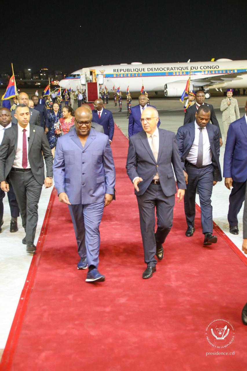 Le Président Félix-Antoine Tshisekedi au Caire, en Égypte, pour une visite officielle (Présidence de la République)