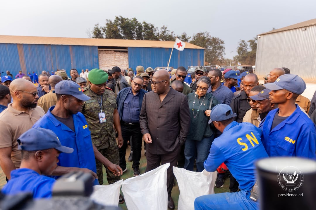 Visite du Président F. Tshisekedi au complexe agro-industriel du Service national à Kaniama-Kasese*‎