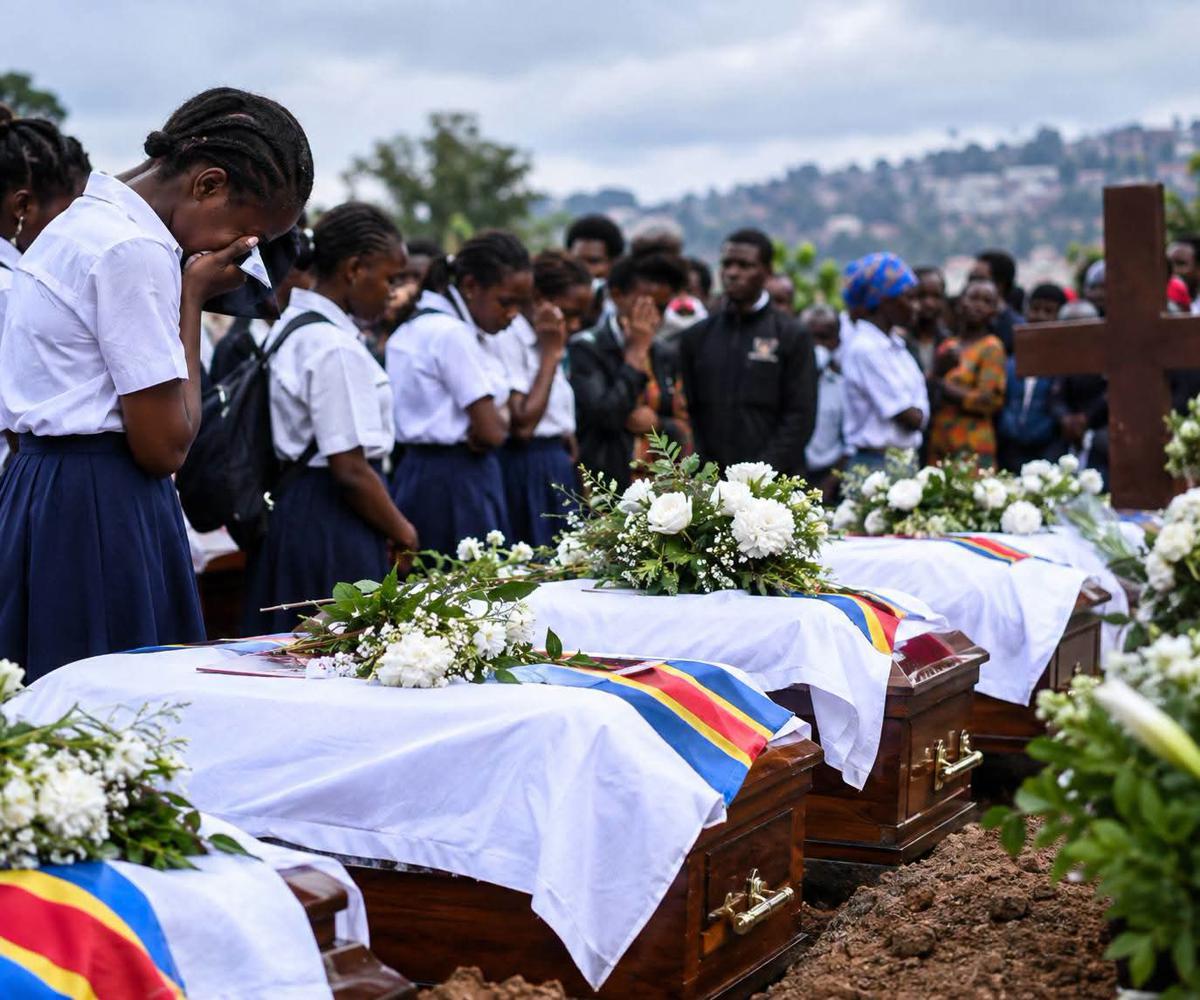 27 élèves victimes de l’incendie des écoles Furaha et Ujamaa inhumés à Bukavu*